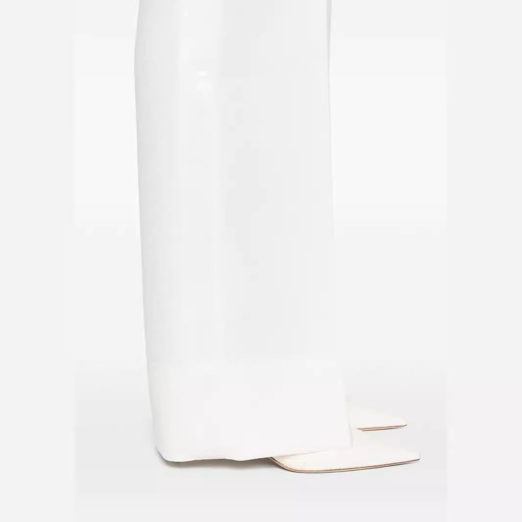 Damen Palazzo‑Hose mit hoher Taille und weitem Beinschnitt Drune