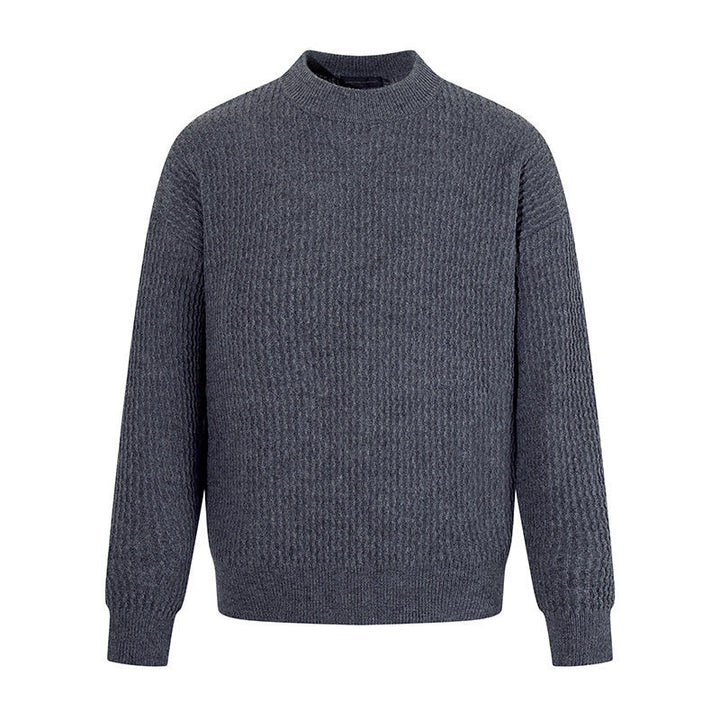 Herren Feinstrick-Pullover mit Strukturstrick und schmalem Stehkragen Drune