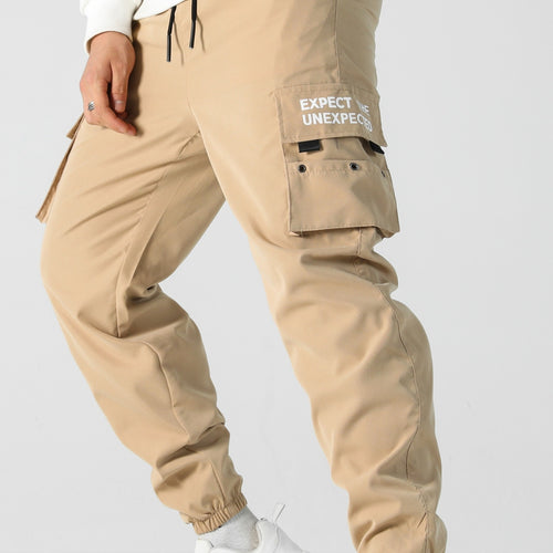 Herren Tapered Cargo-Jogginghose mit elastischem Bund, Multifachtaschen & Bündchen Drune