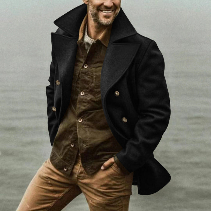 Herren Wollmantel mit Elegantem Schnitt & Peacoat-Design | Drune