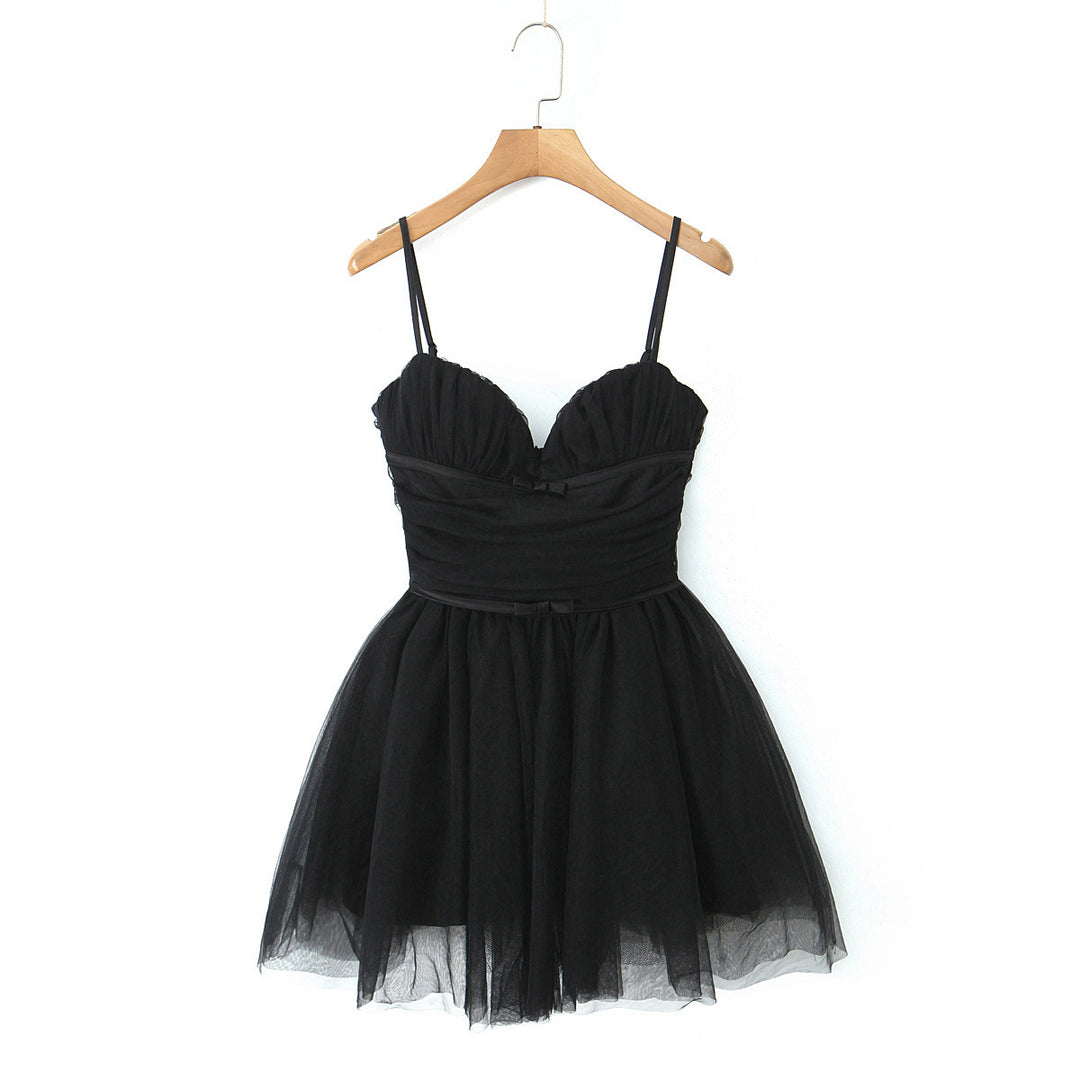 Damen Cocktailkleid mit herzförmigem Ausschnitt und schwingendem Tüllrock Drune