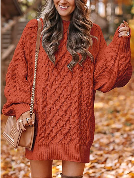 Damen grobstrick Pullover mit modernem Zopfmuster und oversized Schnitt Drune