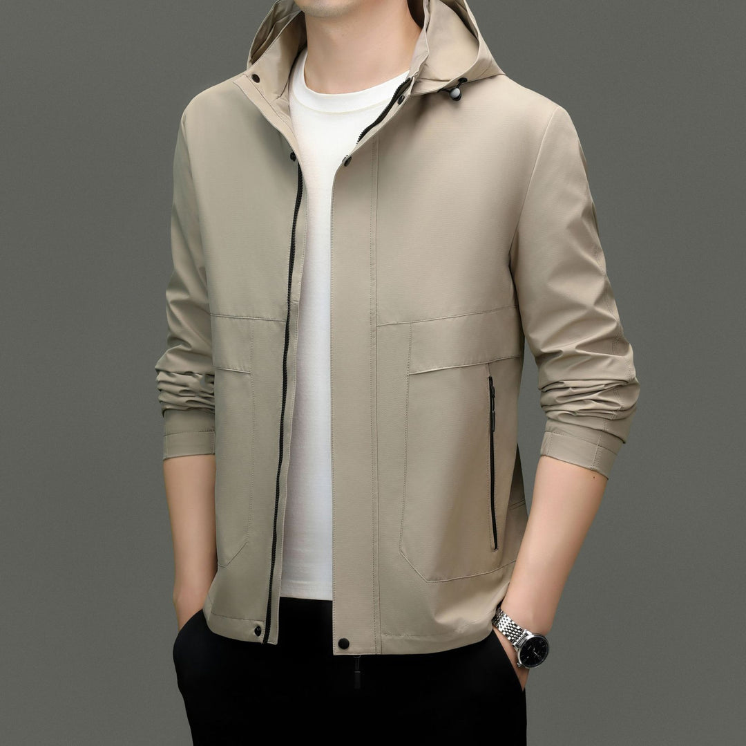 Herren leichte Übergangsjacke mit wasserabweisendem Material und praktischen Taschen Drune