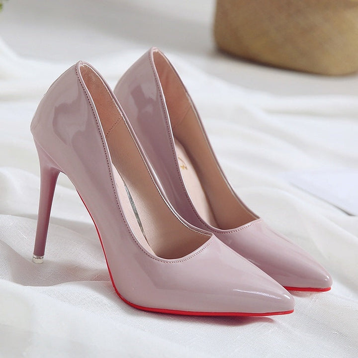 Damen Elegante Stiletto-Pumps mit hochglänzender Oberfläche Drune