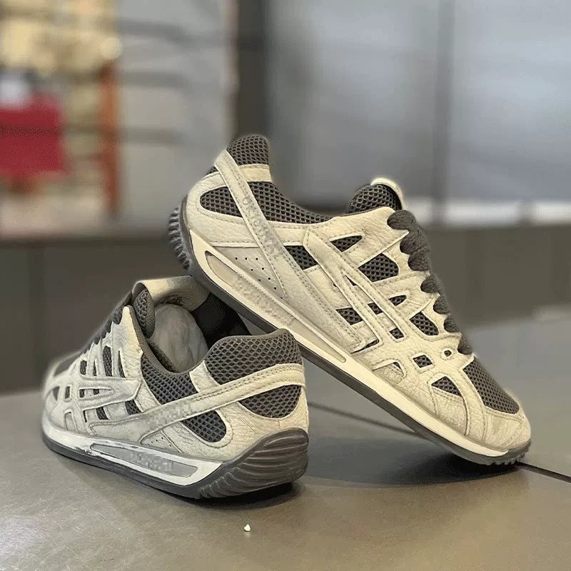 Herren Atmungsaktiver Retro-Laufsneaker mit Mesh- und Wildleder-Overlays Drune