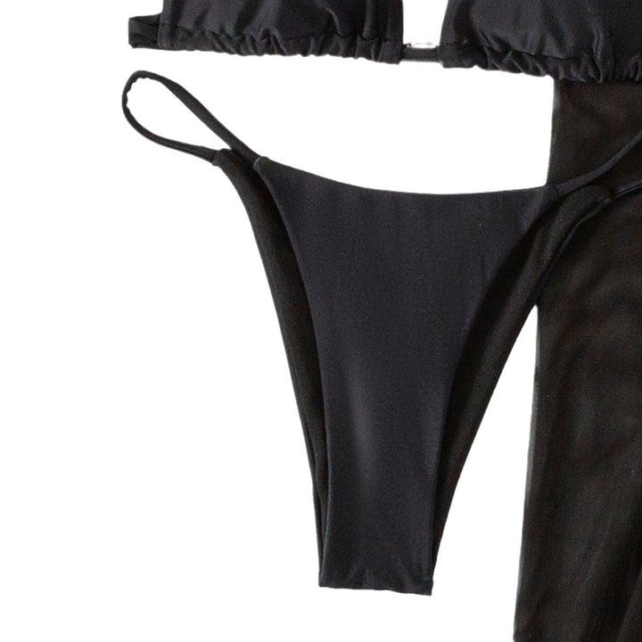 Damen Bikini-Set mit transparentem Wickelrock Drune