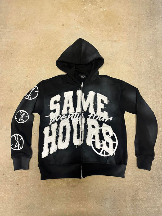 Damen Kapuzenpullover mit auffälligem Schriftzug und bequemem Schnitt Drune
