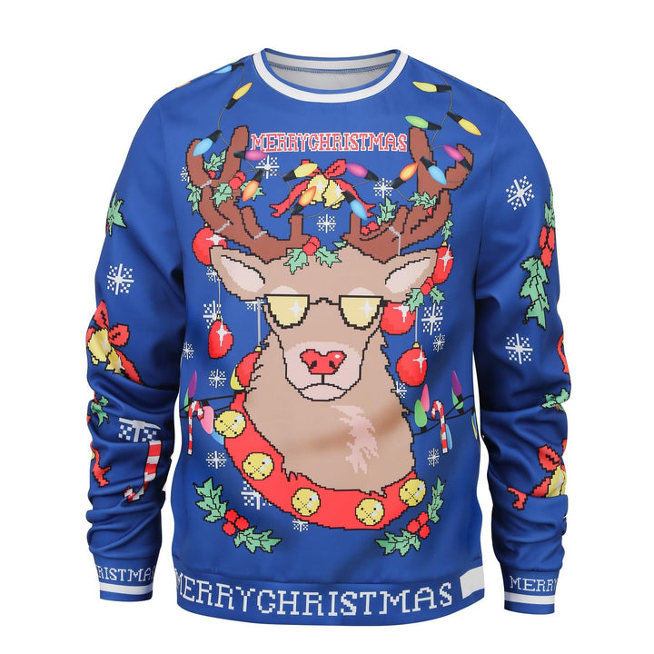 Damen Lustiger Weihnachts-Sweatshirt mit einzigartigem Rentier-Motiv Drune