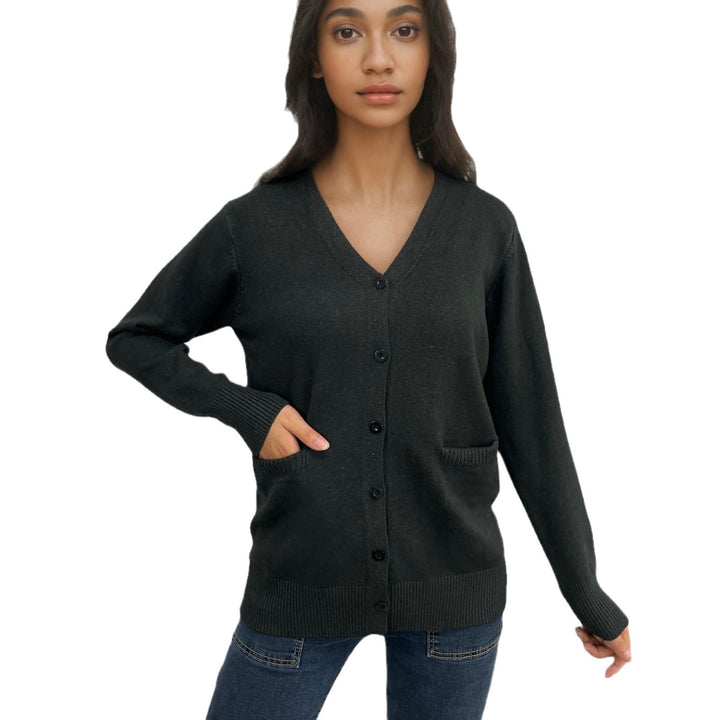 Damen Strickjacke mit feinem Rippenmuster und praktischen Taschen Drune