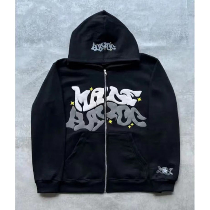 Damen Kapuzenjacke mit grafischem Schriftzug und lässigem Schnitt Drune