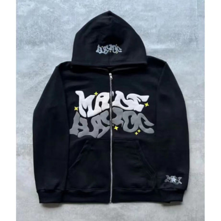 Damen Kapuzenjacke mit grafischem Schriftzug und lässigem Schnitt Drune
