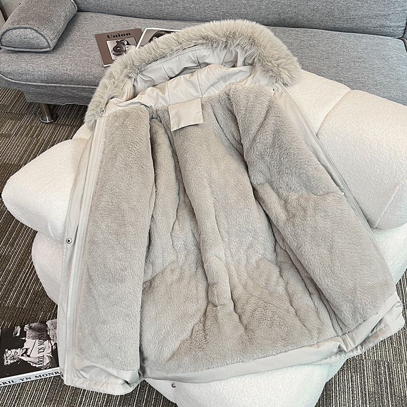 Damen Modischer Winterparka mit kuscheligem Innenfutter und praktischen Taschen Drune