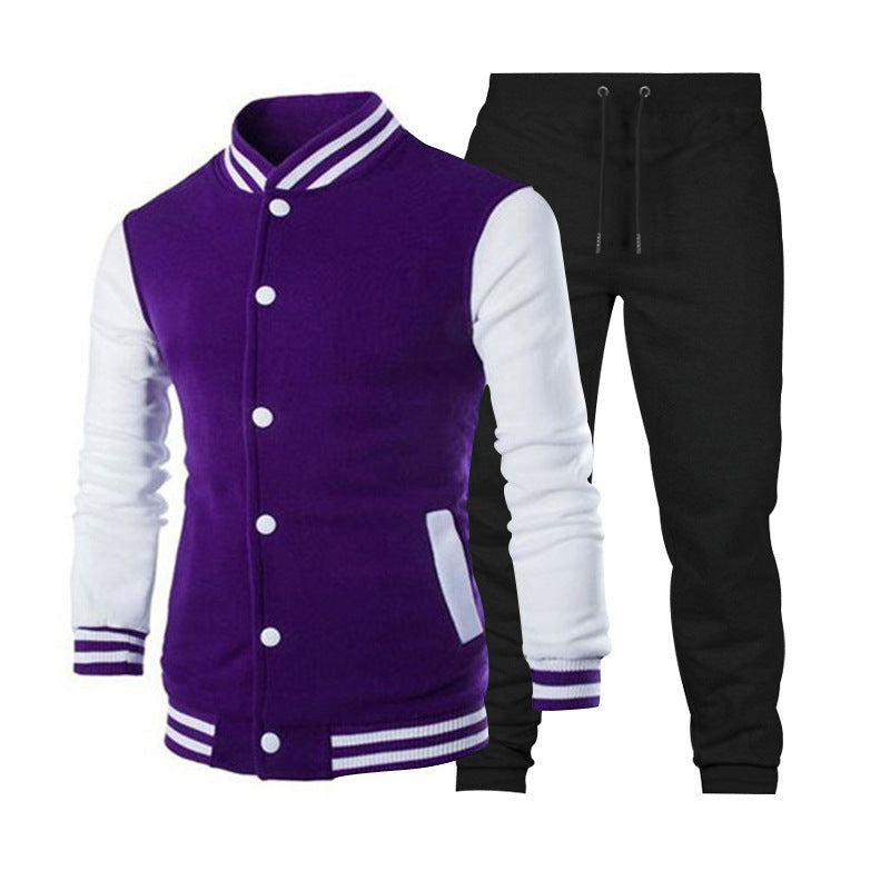Herren sportliche Collegejacke mit praktischen Taschen und atmungsaktiver Baumwolle Drune