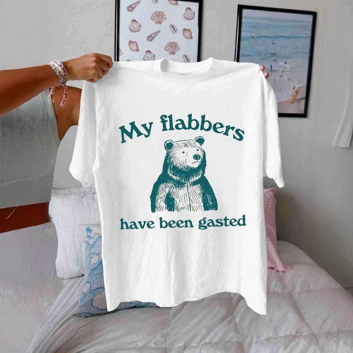 Damen T-Shirt mit humorvollem Bärenmotiv und inspirierendem Schriftzug Drune