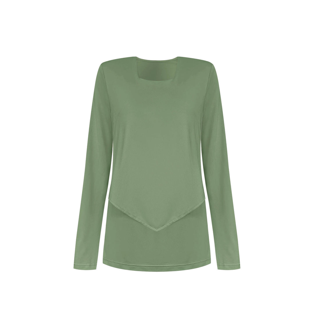 Damen Zweiteiliges Lounge-Set mit überlappendem Longsleeve und weiten Palazzo‑Hosen Drune