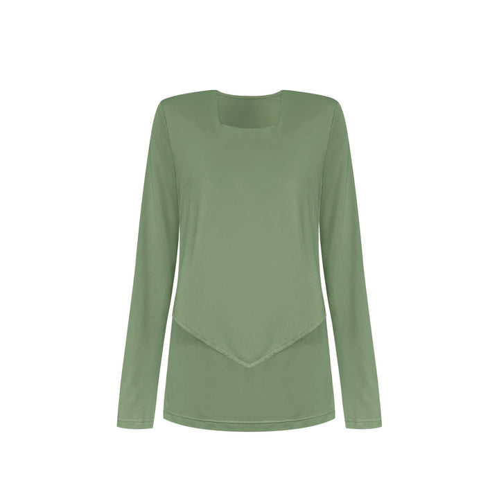 Damen Zweiteiliges Lounge-Set mit überlappendem Longsleeve und weiten Palazzo‑Hosen Drune