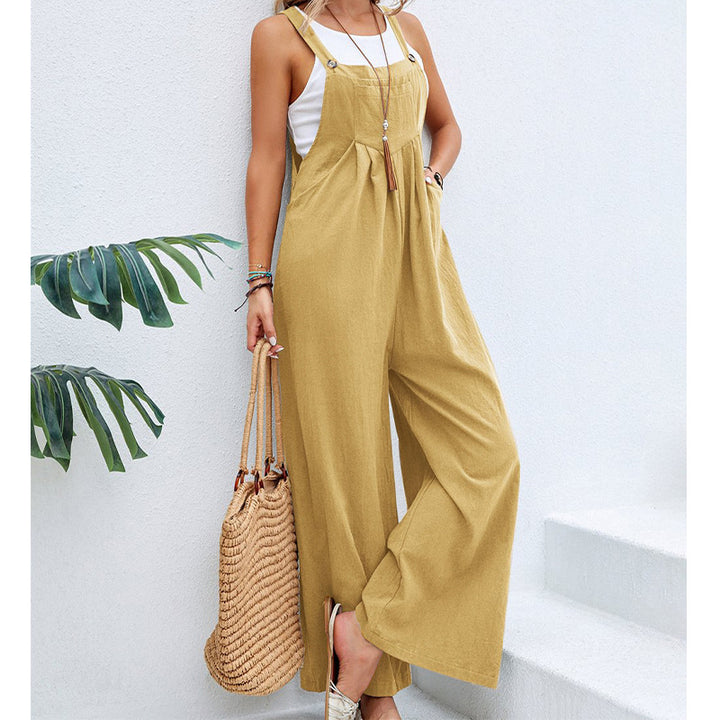 Damen weite Latzhose mit lässigem Schnitt und raffinierten Details Drune