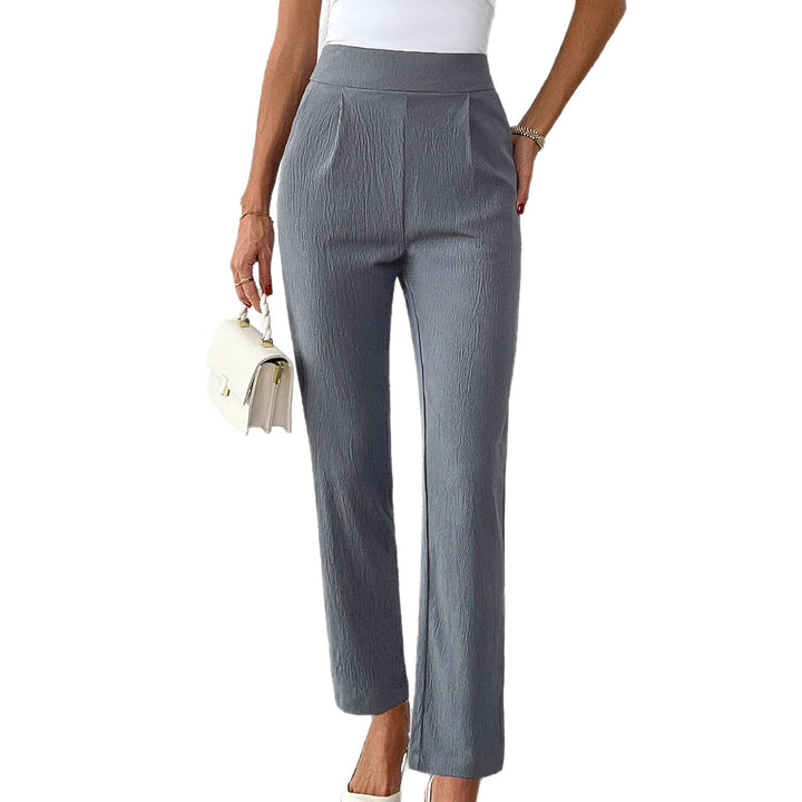 Damen Hochtaillierte Stoffhose mit feinem Faltenwurf und elegantem Schnitt Drune