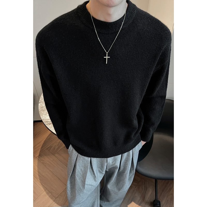 Herren Modischer Rundhals-Pullover Drune