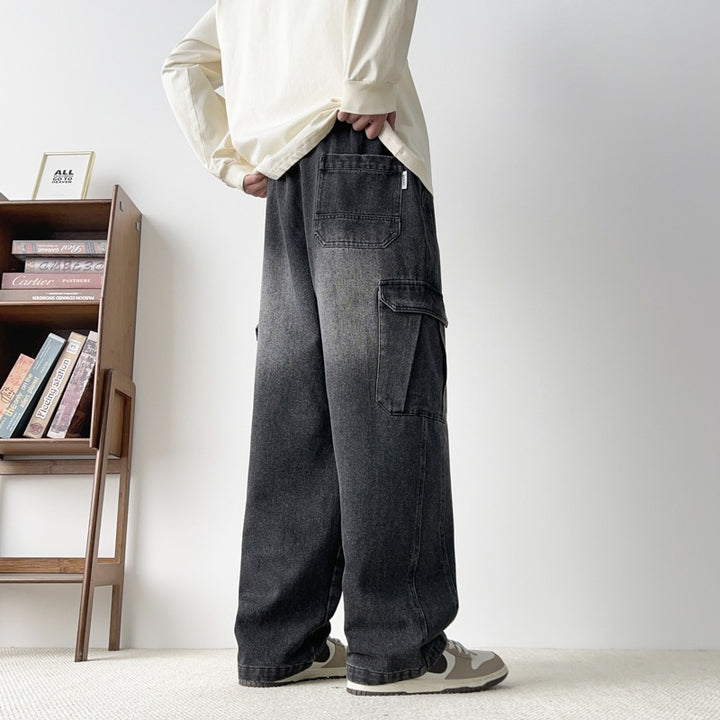 Herren Cargo-Jeans mit weitem Schnitt und Taschen Drune