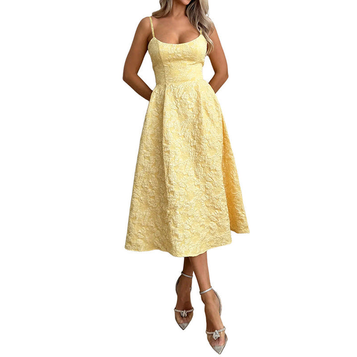 Damen Tailliertes Cocktailkleid mit schimmerndem Stoff und elegantem Bustier Drune