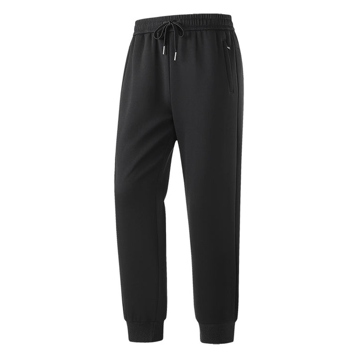 Herren Slim-Fit Freizeithose aus atmungsaktivem Funktionsfleece mit Kordelbund, Reißverschlusstaschen & Rippbündchen Drune