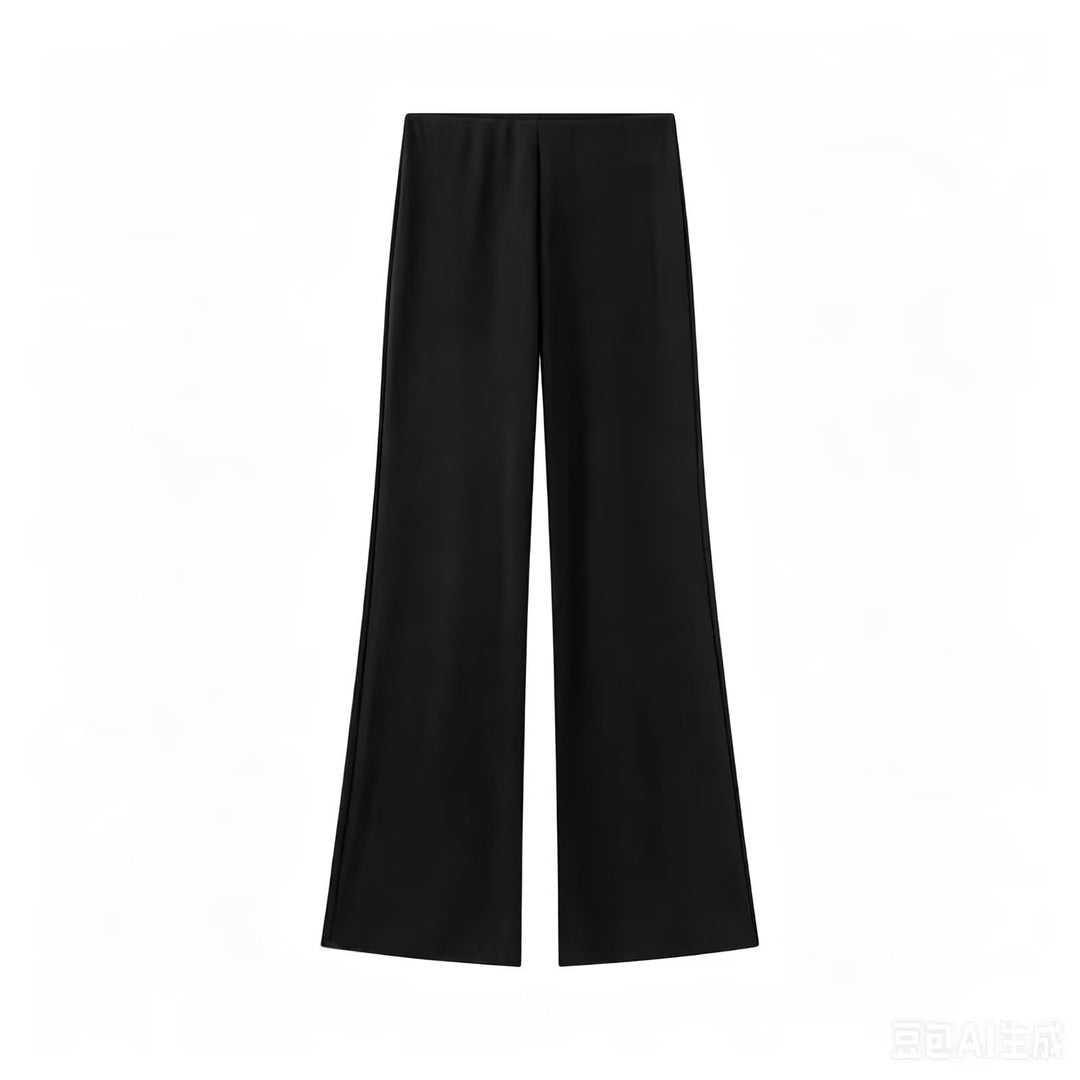 Damen Weite Satinhose mit hoher Taille und fließender Wide‑Leg‑Silhouette Drune