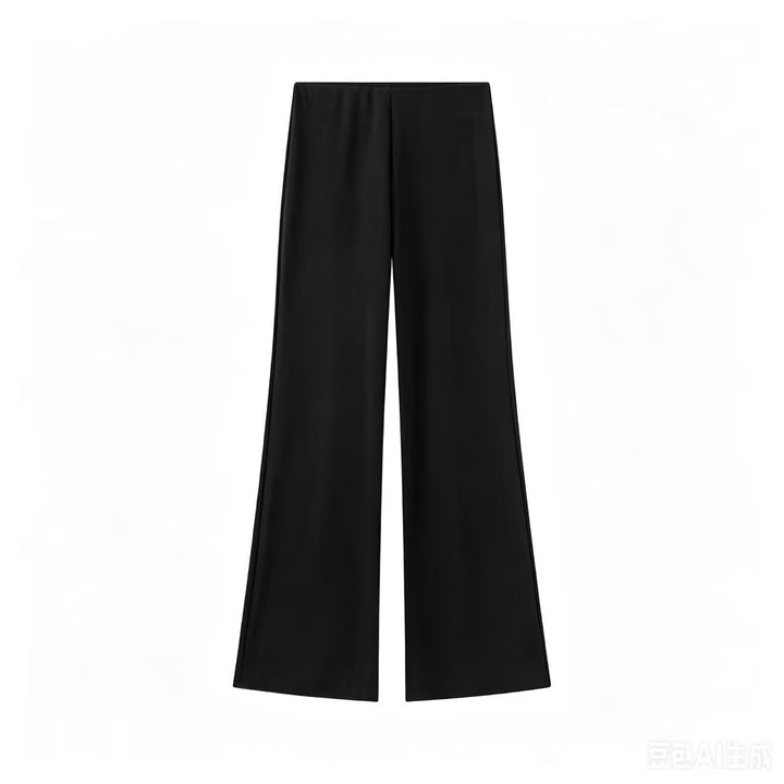 Damen Weite Satinhose mit hoher Taille und fließender Wide‑Leg‑Silhouette Drune