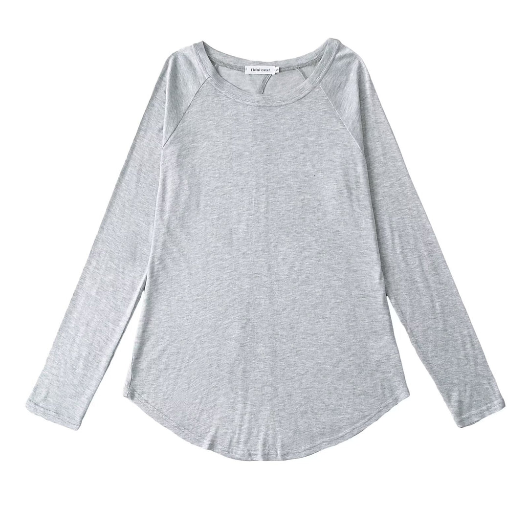 Damen lässiges Langarm-T-Shirt Drune