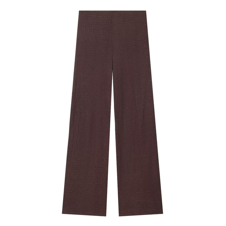 Damen Hochbundhose mit weitem Schnitt und lässiger Textur Drune