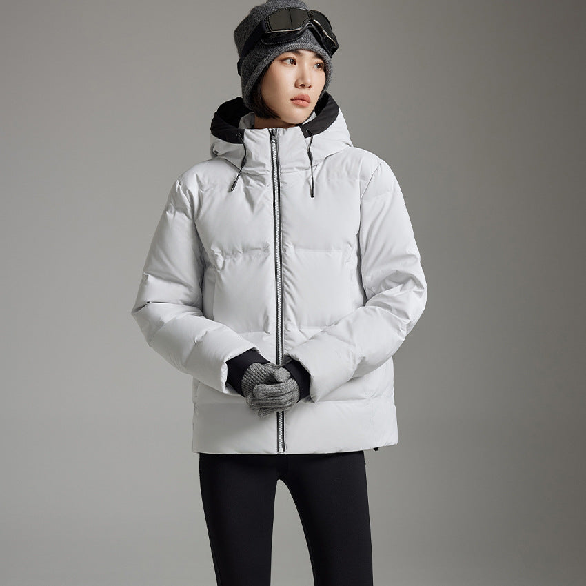Damen Wattierte Winterjacke mit Kapuze, Thermo-Isolierung und winddichter Außenhülle Drune