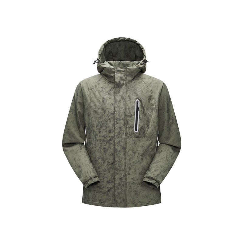 Herren Technische Regenjacke mit verschweißten Nähten und reflektierenden Details Drune