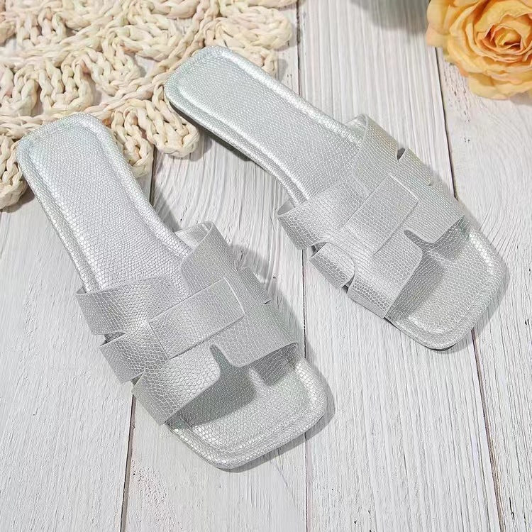 Damen Komfortable Slidesandalen mit modischem Riemen-Design Drune