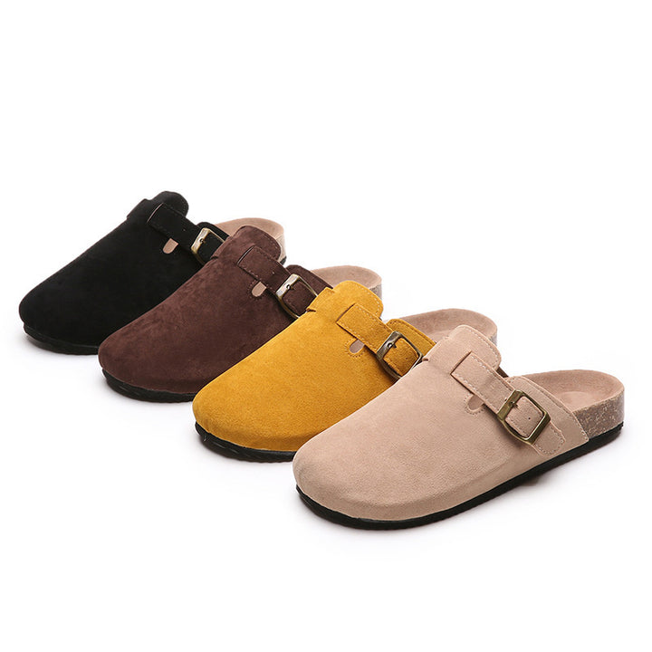 Herren Wildleder Clog mit ergonomischem Kork-Fußbett und verstellbarer Metallschnalle Drune