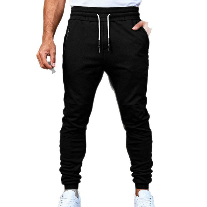 Herren nan tapered Jogginghose mit Kniepasse, elastischem Tunnelzugbund und Reißverschlusstaschen Drune