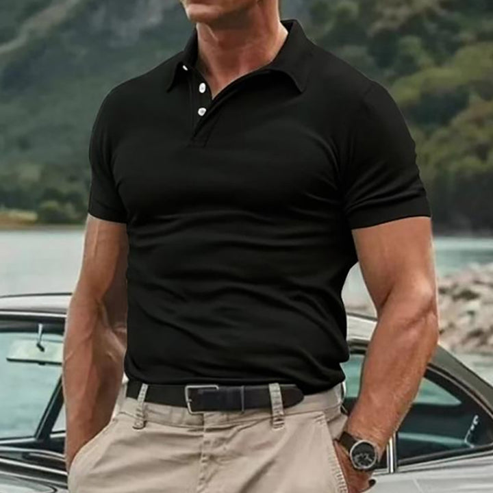 Herren Poloshirt mit klassischem Baumwollmix und modischen Details Drune
