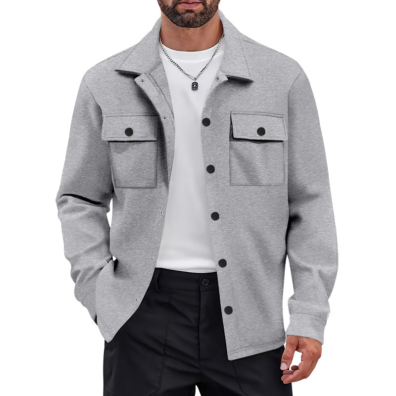 Herren vielseitige Flanelljacke mit aufgesetzten Taschen und modernem Schnitt Drune