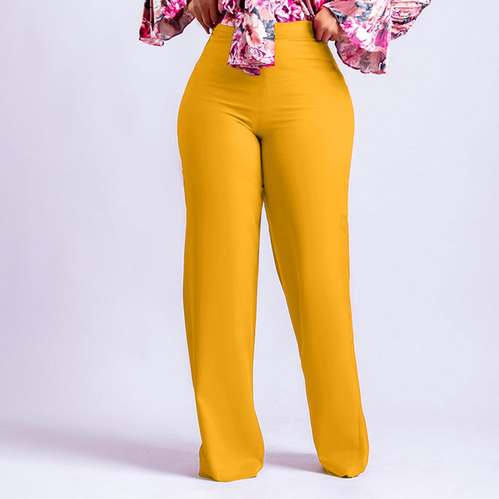 Damen Elegante und figurbetonte High-Waist-Hosen Drune