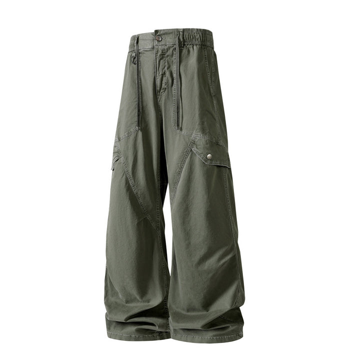 Herren Extraweite Baggy‑Cargohose im Utility‑Workwear‑Look mit elastischem Bund Drune