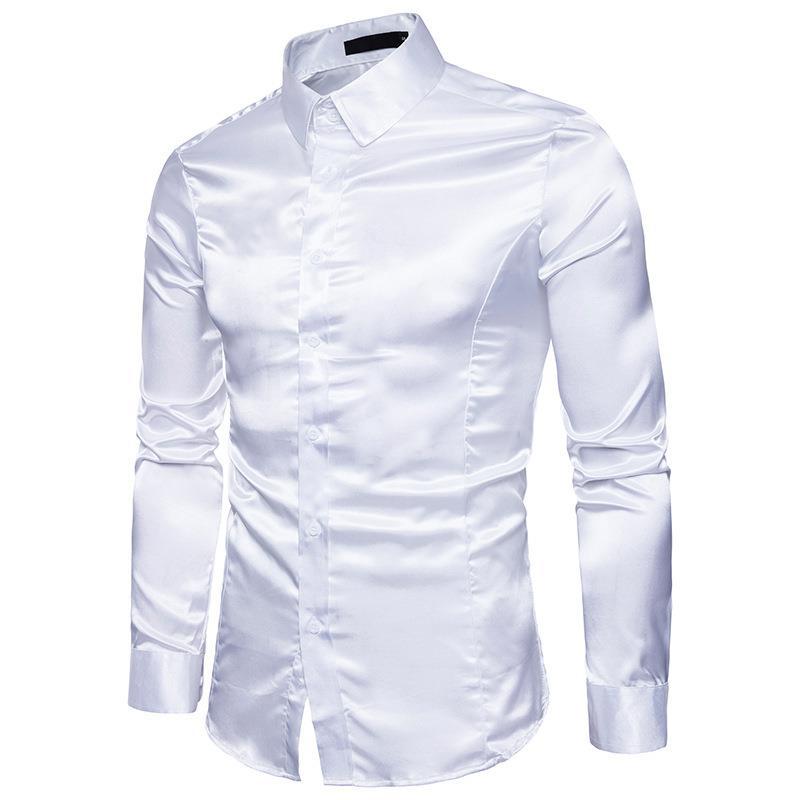 Herren elegantes Businesshemd aus hochwertigem Satin mit perfekter Passform Drune