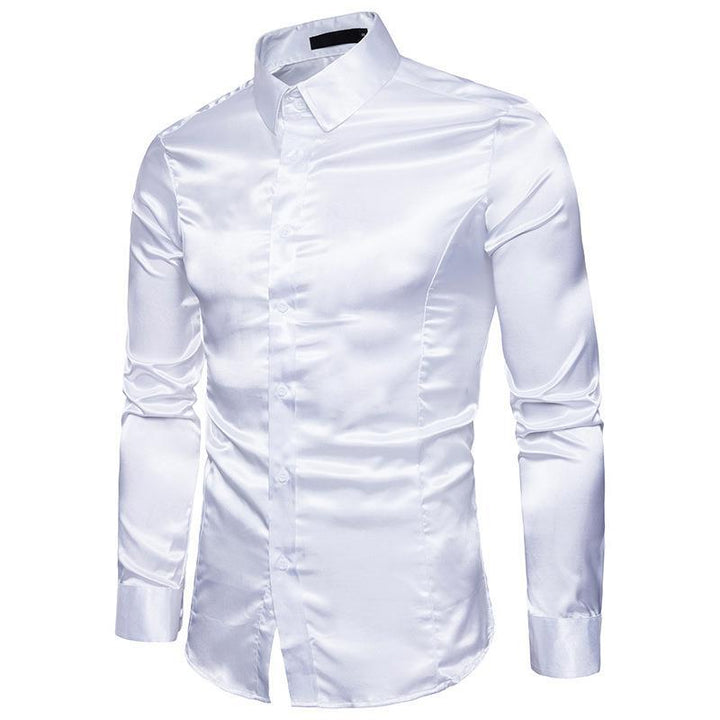 Herren elegantes Businesshemd aus hochwertigem Satin mit perfekter Passform Drune