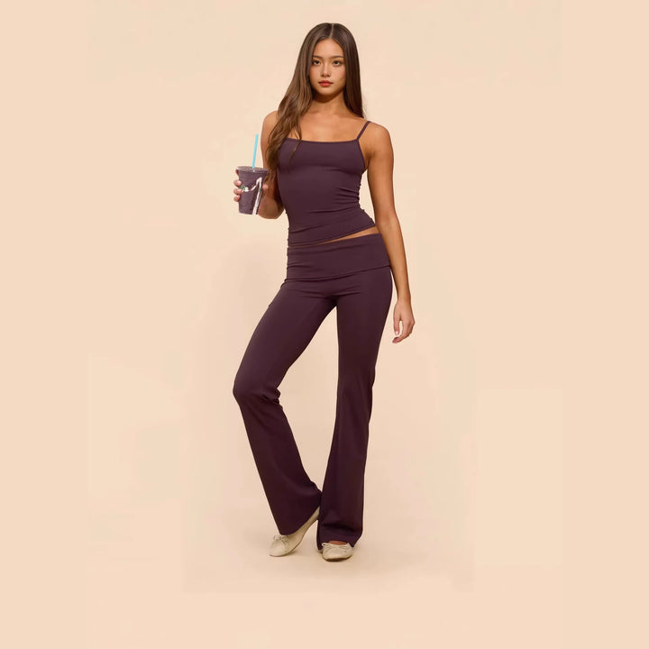 Damen Sportliches Tanktop mit Spaghettiträgern Drune