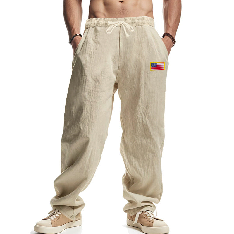 Herren lockere Freizeit-Hose mit elastischem Bund und seitlichen Taschen Drune