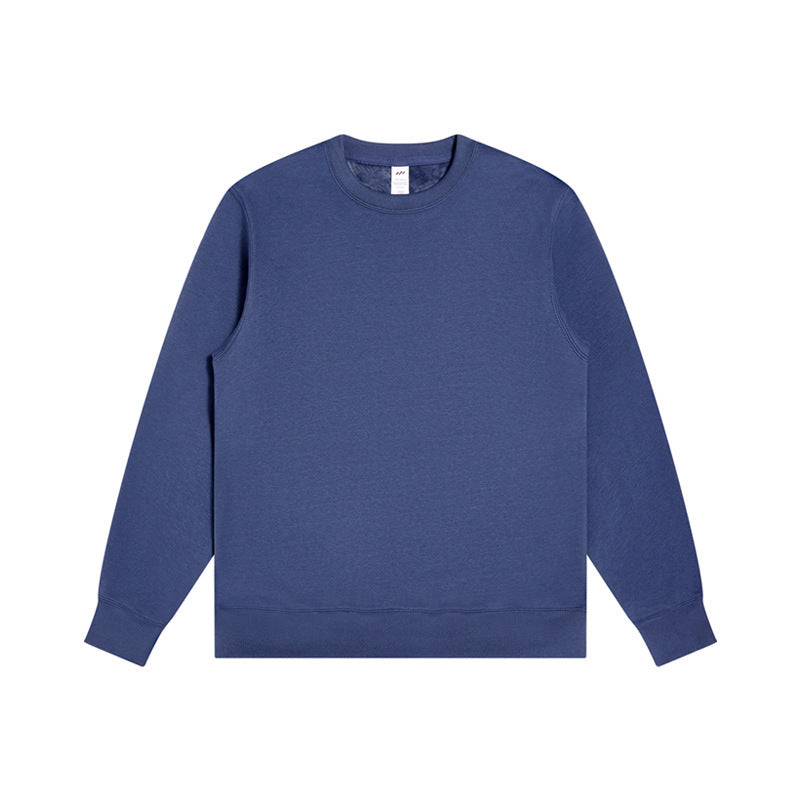 Unisex Minimalistisches Baumwoll-Sweatshirt mit Rundhals, Rippbündchen & Relaxed Fit Drune