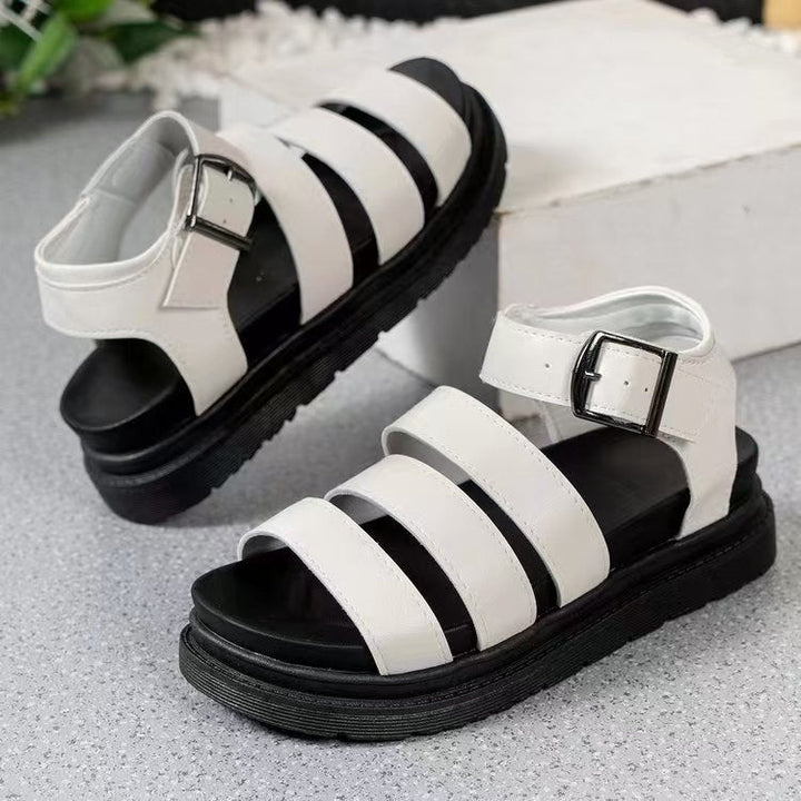 Damen Komfortable Bast-Sandalen mit verstellbarem Riemen und dämpfender Sohle Drune