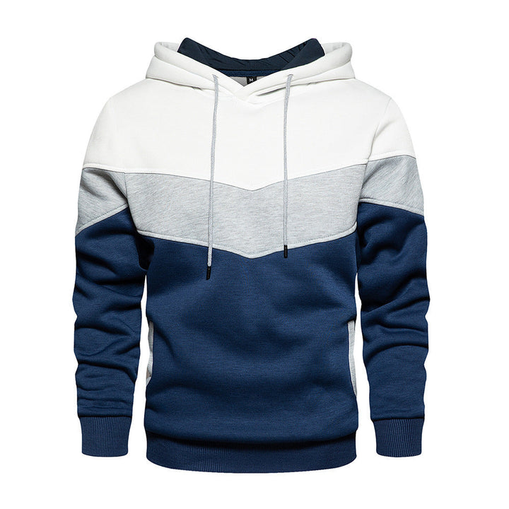 Herren modischer Kapuzenpullover mit geometrischem Farbdesign Drune