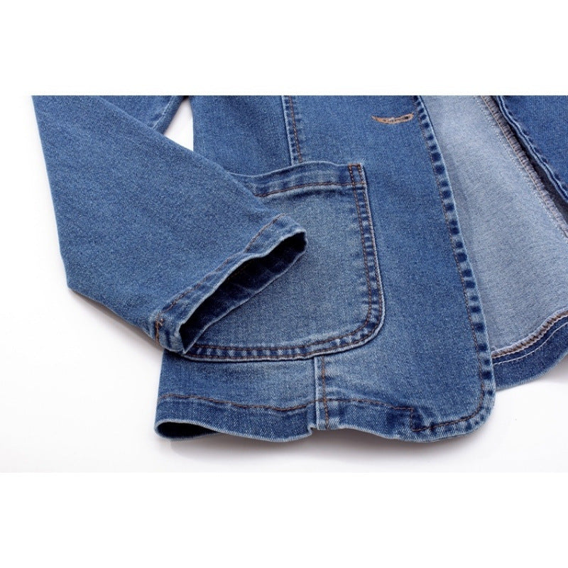 Drune | Denim Jean Blazer Damen - Lässig - Unifarben
