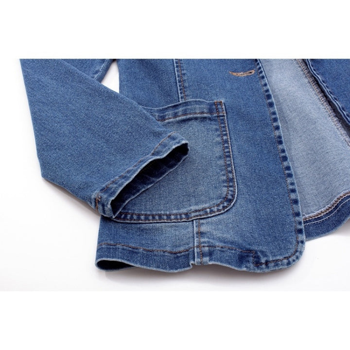 Drune | Denim Jean Blazer Damen - Lässig - Unifarben