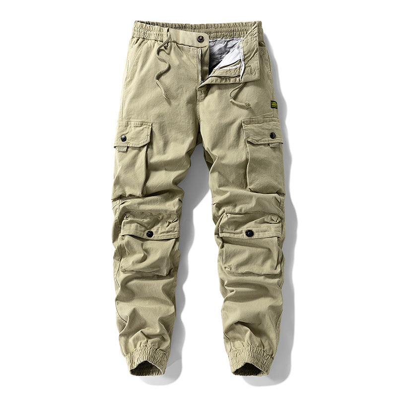 Herren Tech-Cargo-Joggerhose mit elastischem Tunnelzugbund, verstärkten Kniepaneelen und Multifunktions‑Taschen Drune