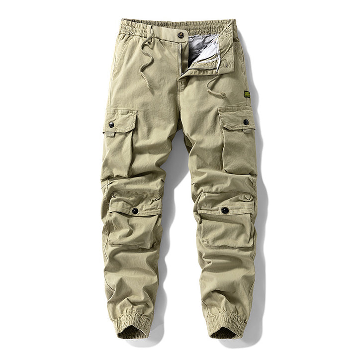 Herren Tech-Cargo-Joggerhose mit elastischem Tunnelzugbund, verstärkten Kniepaneelen und Multifunktions‑Taschen Drune